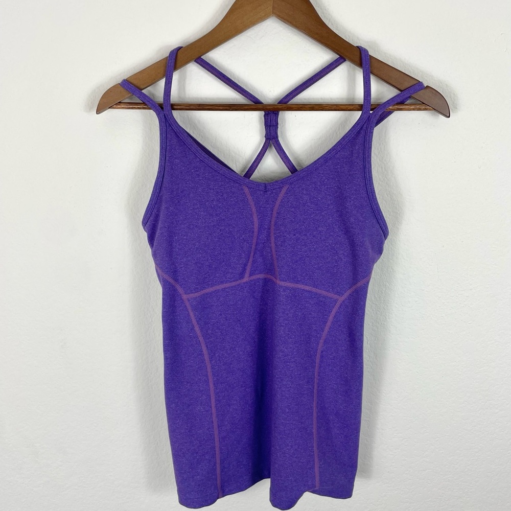 Athleta Empowerment Tank Top Strappy Purple Camisole Top Size S